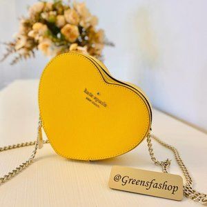 Kate spade purse Love Shack Mini Heart Crossbody Bag mango ice